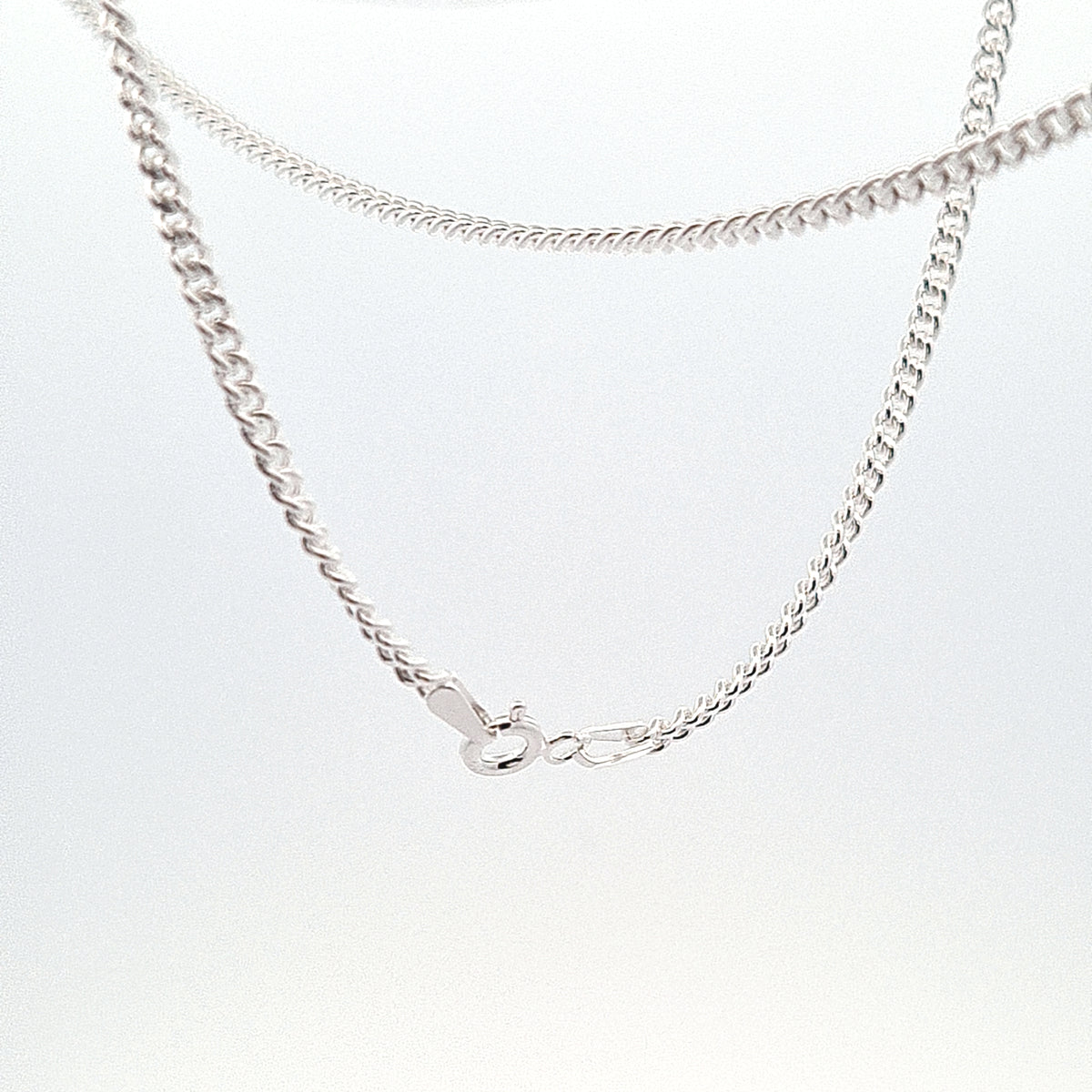 24"/61cm Sterling Silver strong curb chain 36746 - Armin Lowe Jewellers