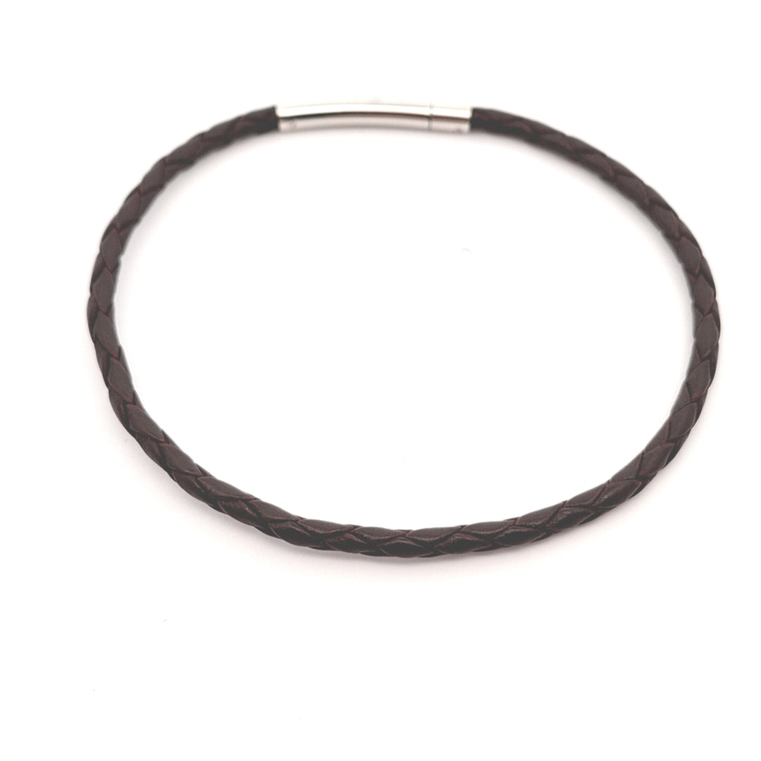2.85mm brown leather 21cm bracelet 38384