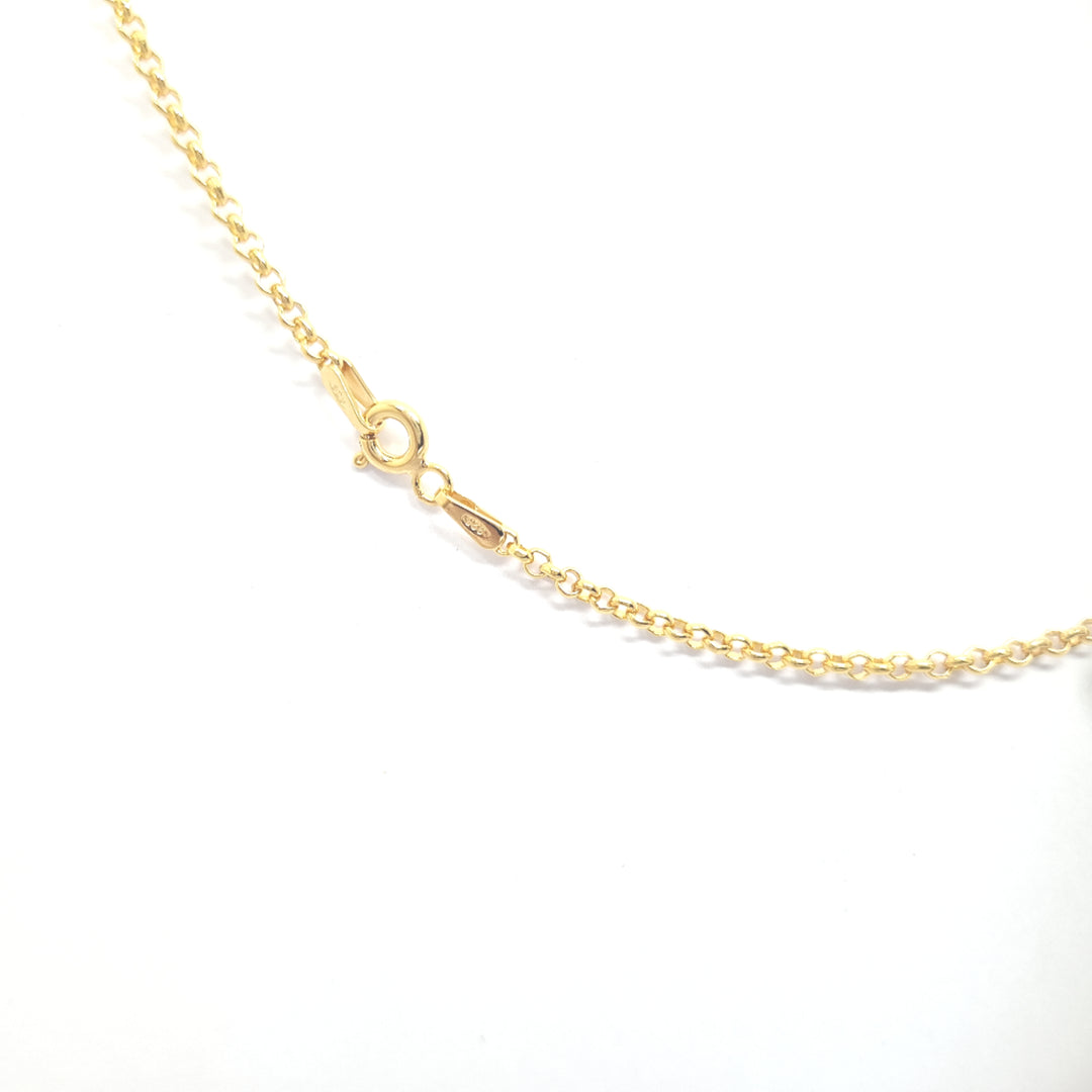 Gold toned sterling silver 18"/46cm bell chain 38156