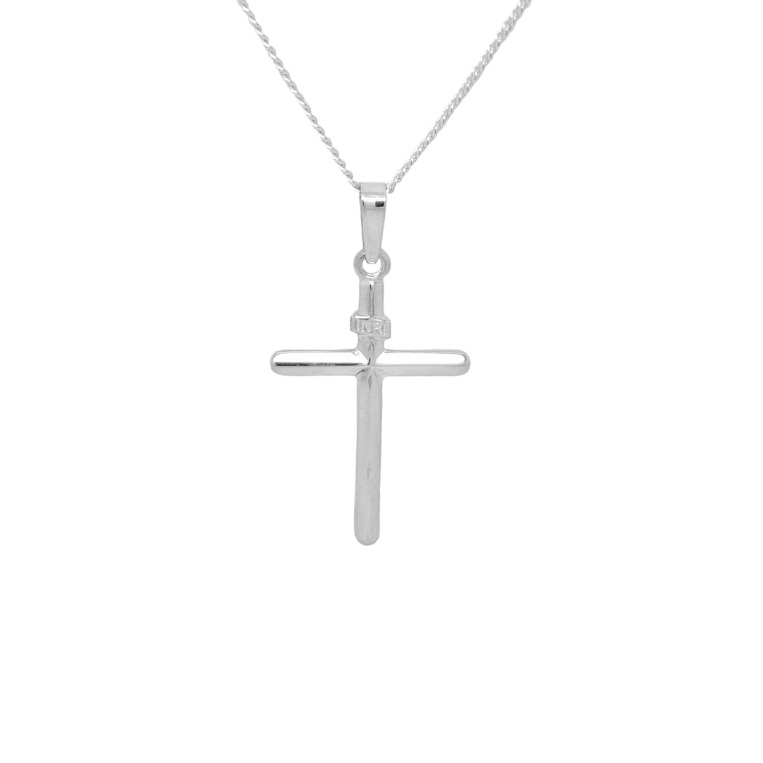 Sterling silver cross & chain 38463