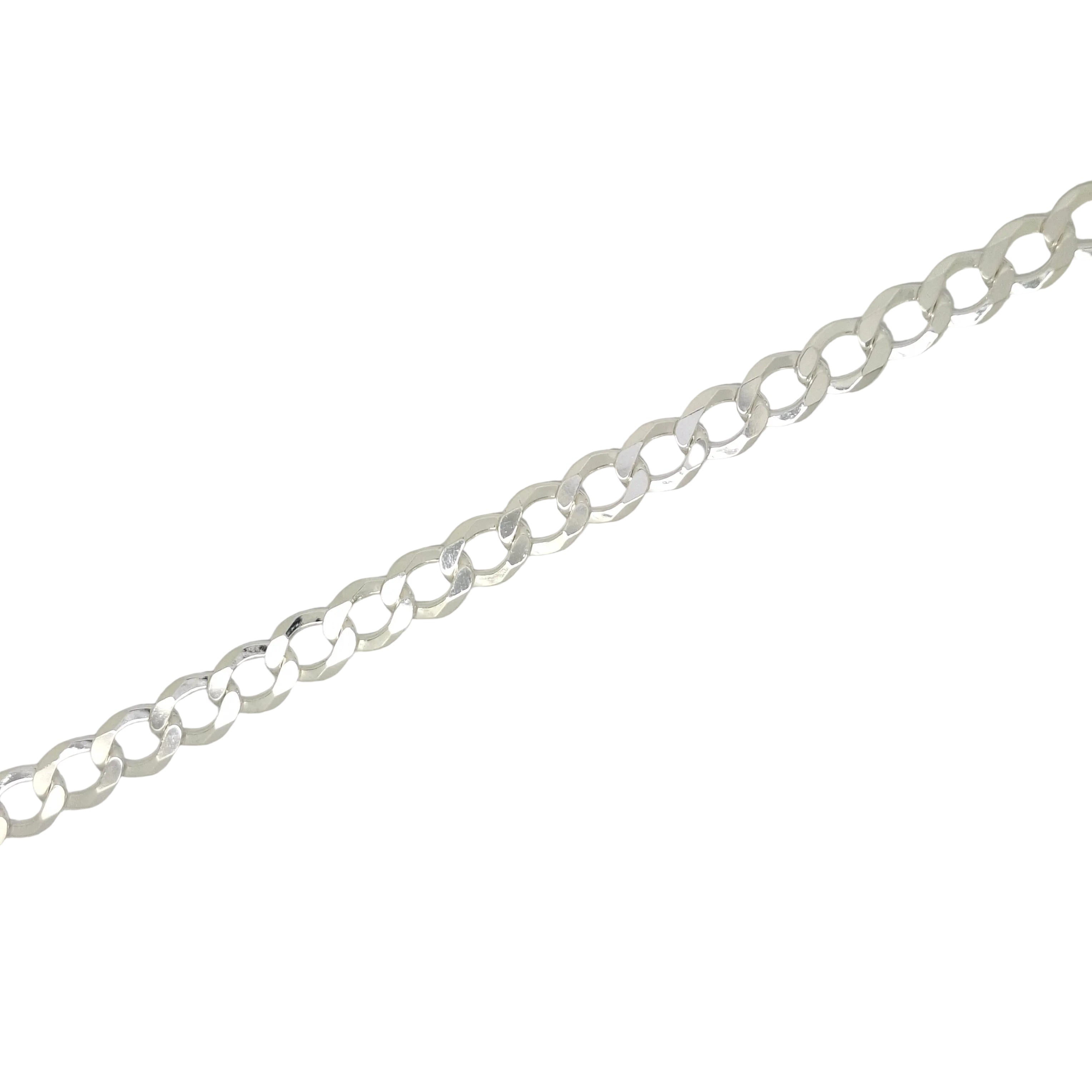 Silver chain on a light gray background