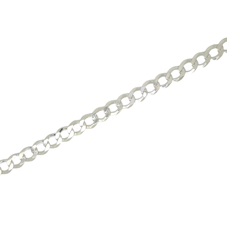 Silver chain on a light gray background