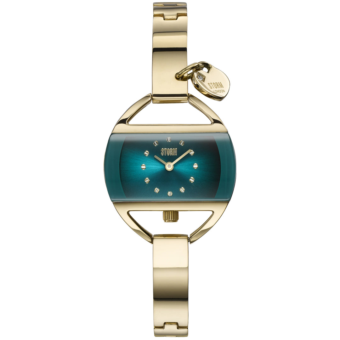 Ladys TEMPTRESS CHARM GOLD-TEAL 47013/gd/t quartz watch 38562