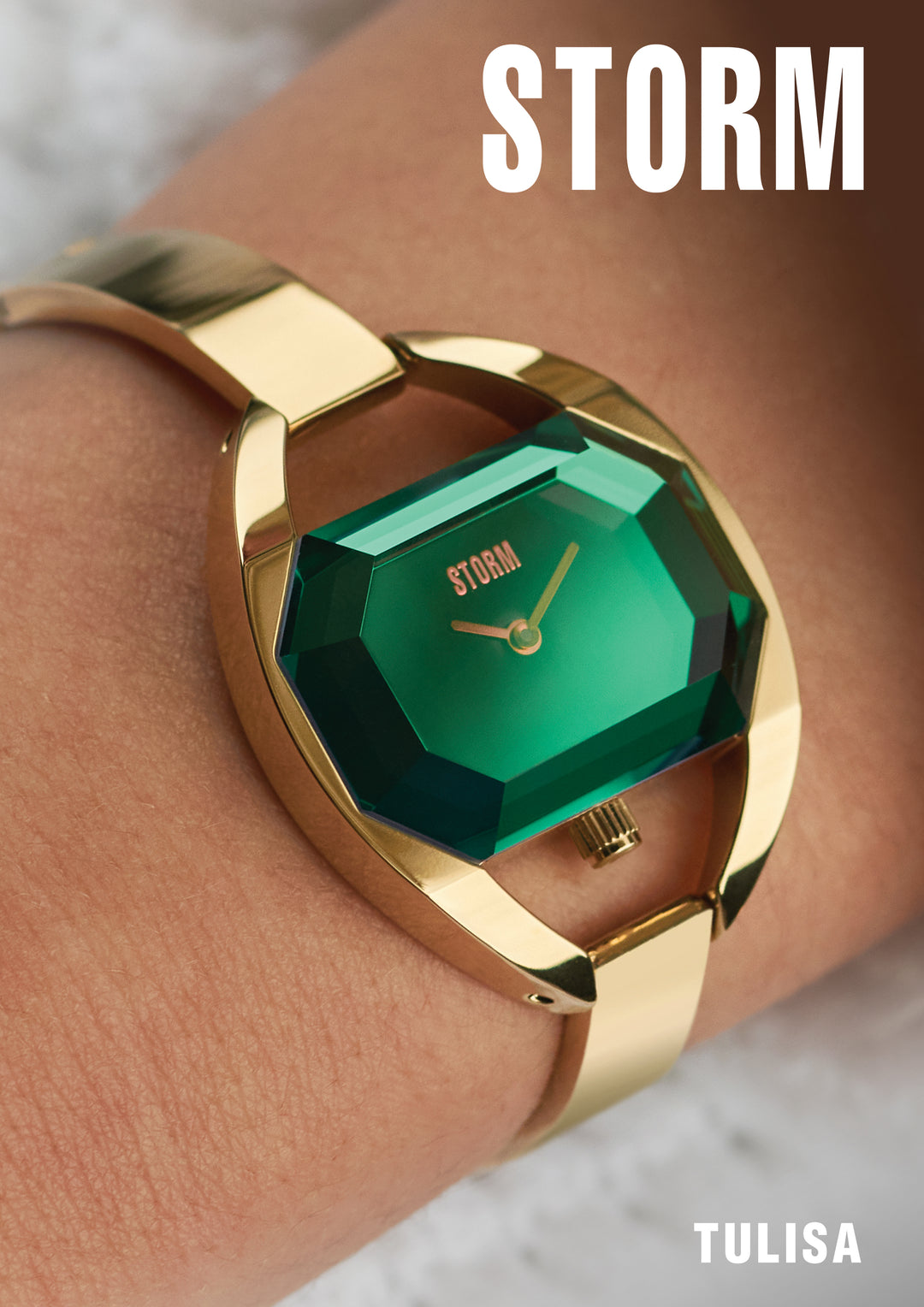 Ladys 47545 gd gn TULISA GOLD LAZER GREEN quartz watch 38568