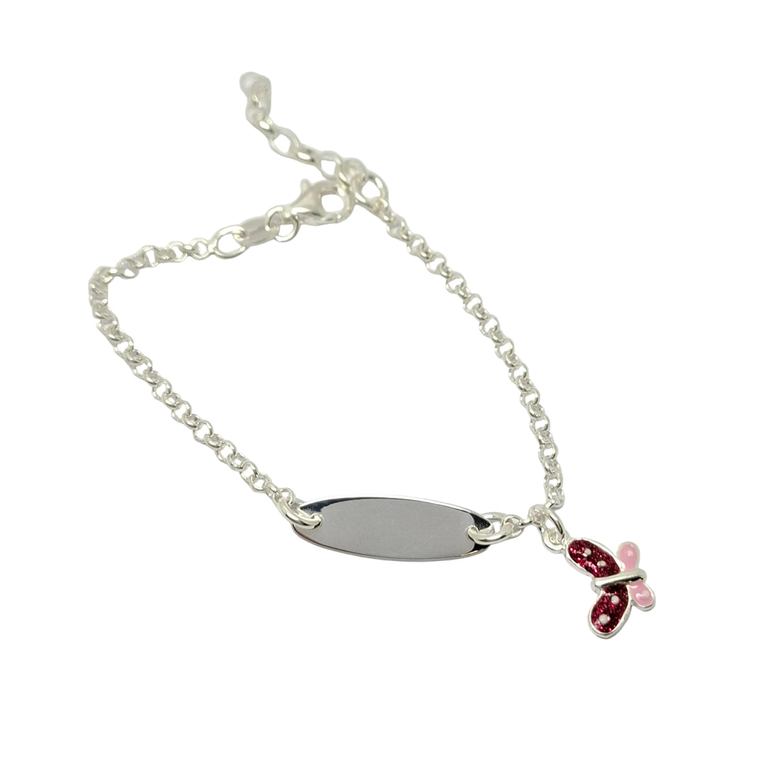 Silver bracelet with Butterfly charm at Armin Lowe Jewellers
