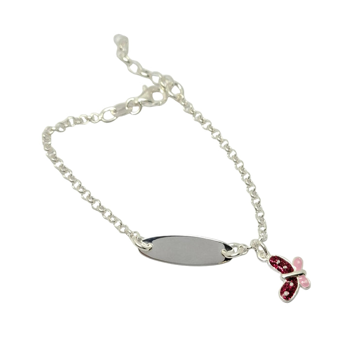 Silver bracelet with Butterfly charm at Armin Lowe Jewellers