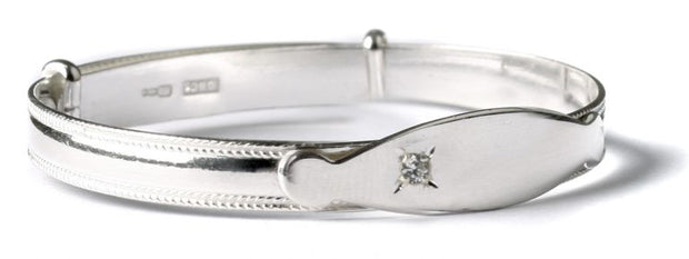 baby bangle, expanding star set with CZ 34764