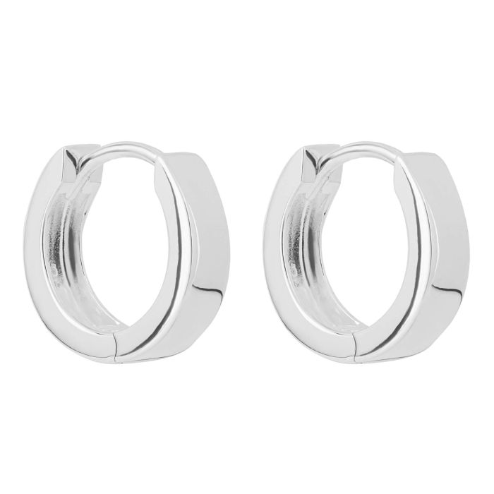 Flat Huggy hoop earrings 37243 - Armin Lowe Jewellers