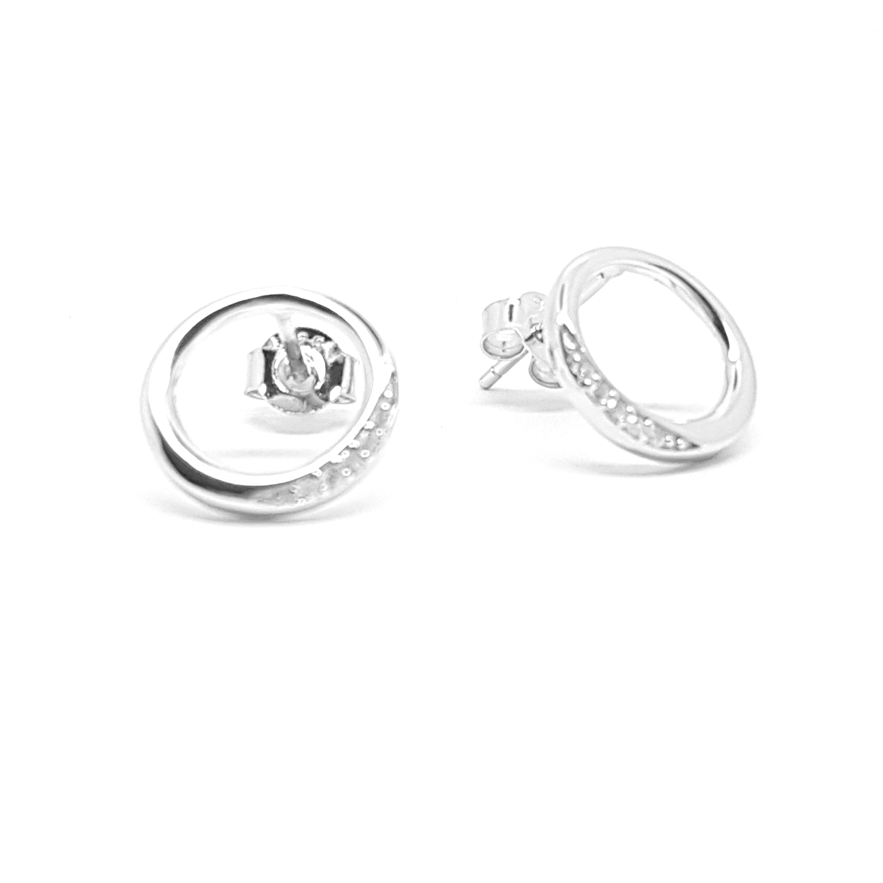 Minimalist Open circle stud earrings 34110 - Armin Lowe Jewellers