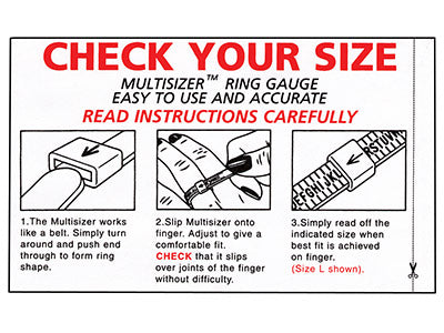 Ring size gauge - measure your finger ring size