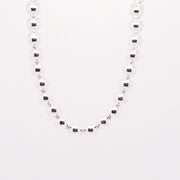 5mm polished Sterling Silver bead necklace 34093