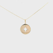 Gold Compass pendant -I'll find my way Home 36641