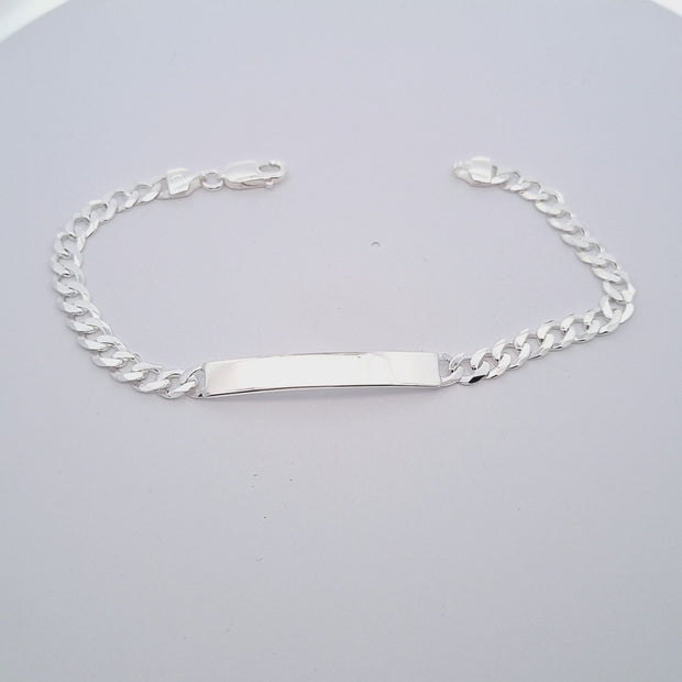 Sterling silver gents identity bracelet 26718