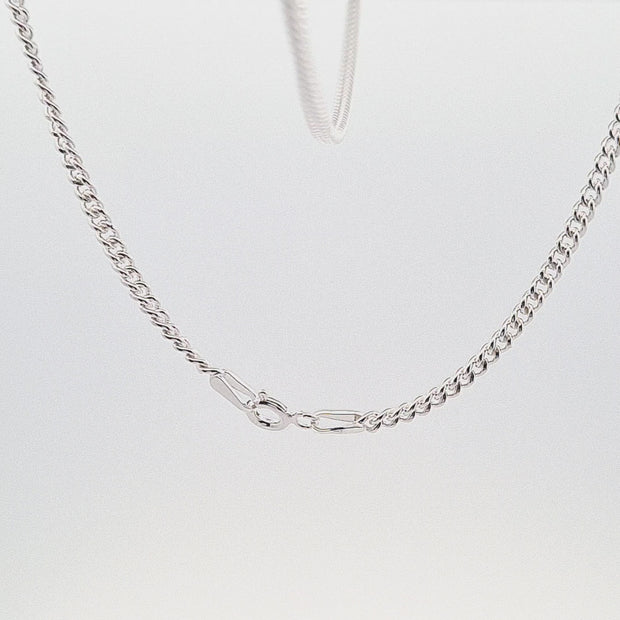 22"/56cm Sterling Silver strong curb chain 36745