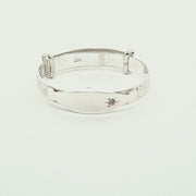 Sterling silver Claddagh expanding baby bangle 36450