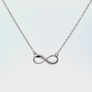 Sterling silver sculpted Infinity necklet 36688