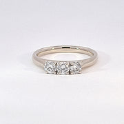 Gold Half carat Trilogy Lab Diamond ring 35859