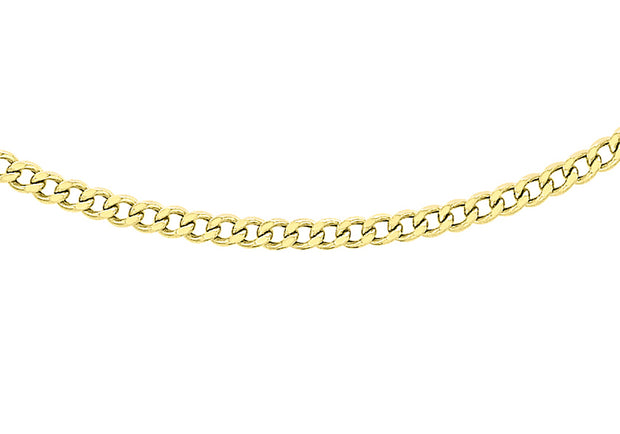 9ct gold 18"/46cm hollow chain 36261