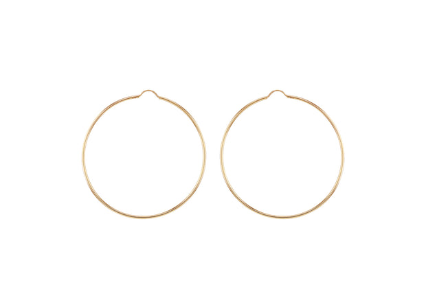 Gold 50mm Endless hoop earrings 36272