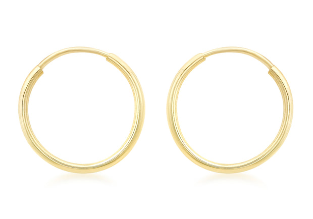 9ct gold 18mm hoop earrings 35748