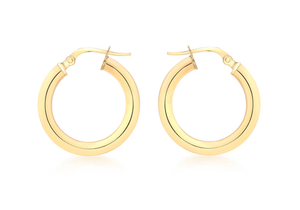 9ct gold 20mm hoop earrings 302