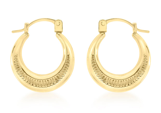 9ct gold small hoop earrings 35727
