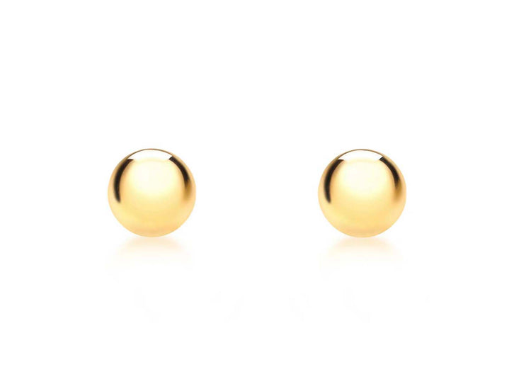 9ct yellow gold polished 3mm ball stud 34738 - Armin Lowe Jewellers