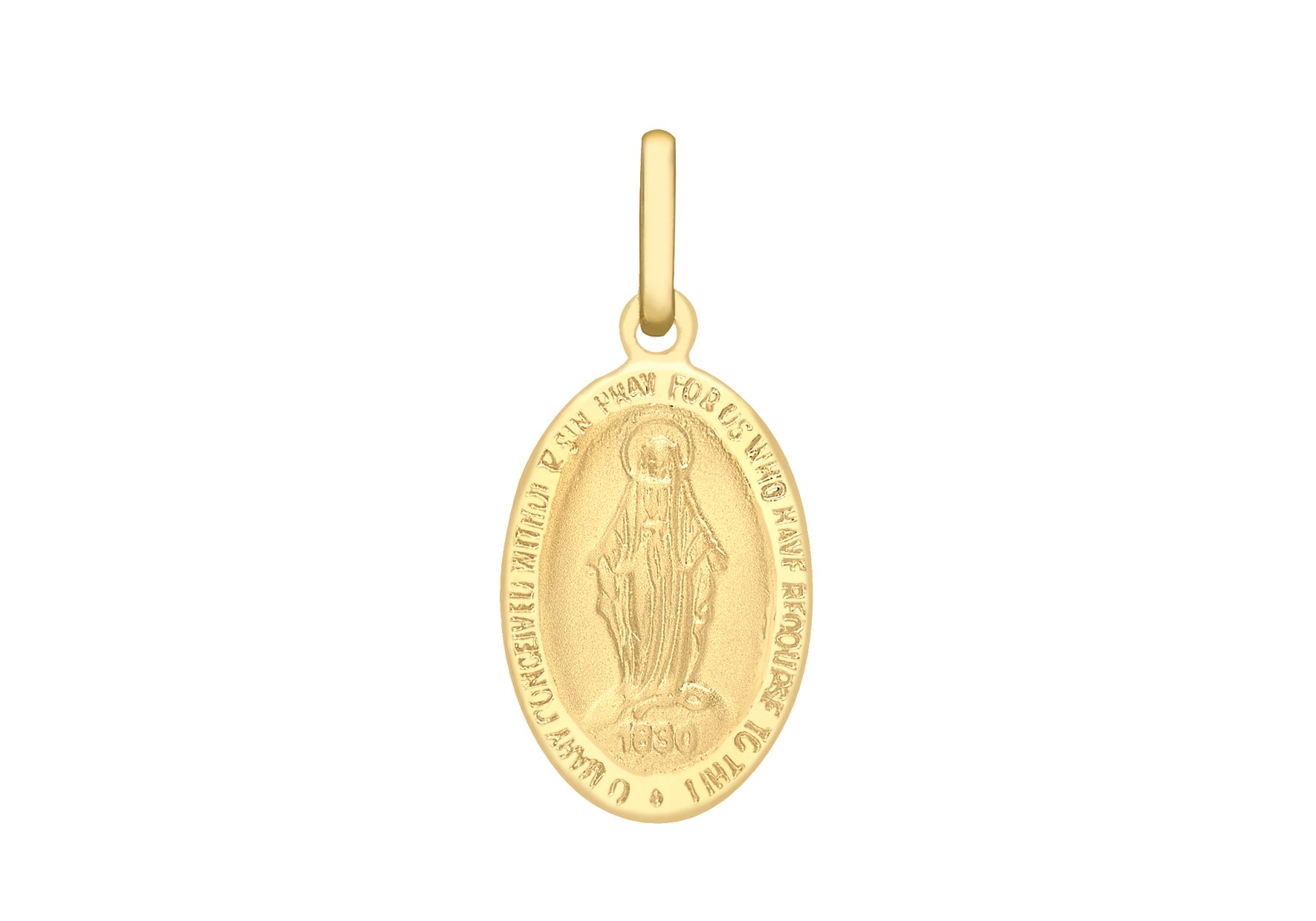 9ct gold Miraculous Medal 35779 - Armin Lowe Jewellers