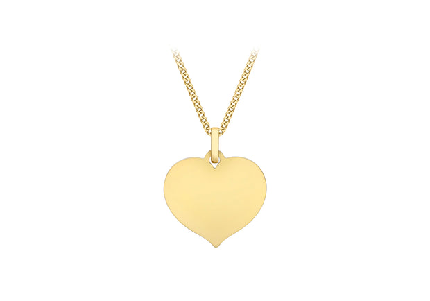 9ct gold polished Heart pendant 35782 34884