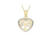 Gold Heart Tree of life Pendant 35753 34884