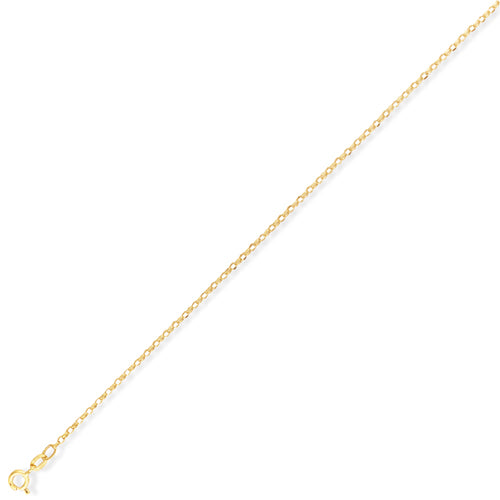 9ct gold diamond cut Bell solid link chain, 18"/46cm, 1.80 gram approx. Made in the EC 11363