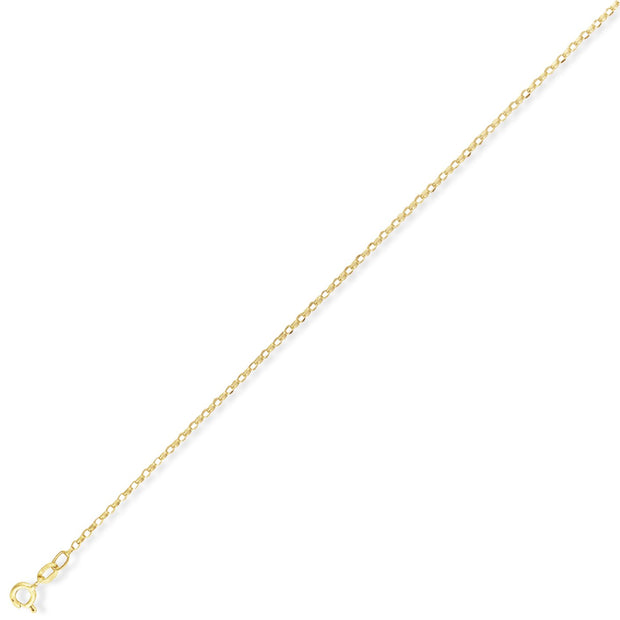 9ct gold diamond cut Bell solid link chain, 20"/51cm, 2 gram approx. Made in the EC 11364
