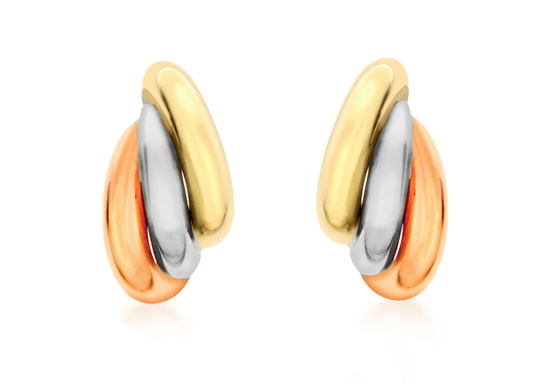 Gold 3 colour Banana style studs 36305