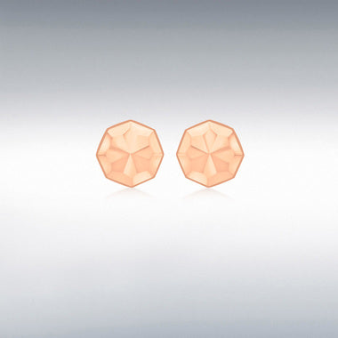 9ct rose gold faceted studs 34740
