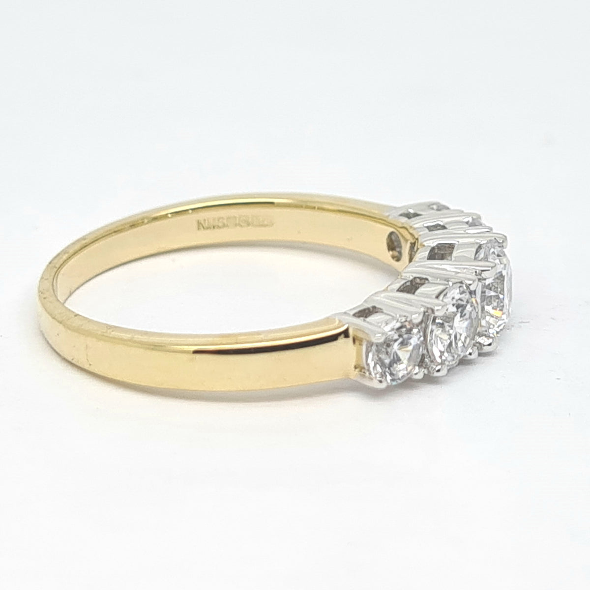 Gold Graduated CZ ring 35842 - Armin Lowe Jewellers