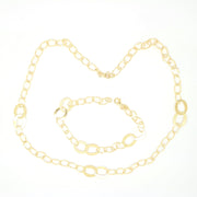 9ct yellow gold matching necklet and bracelet 35607