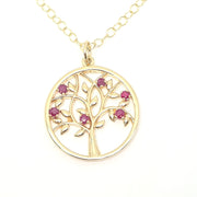Ruby set gold Tree of Life 35472