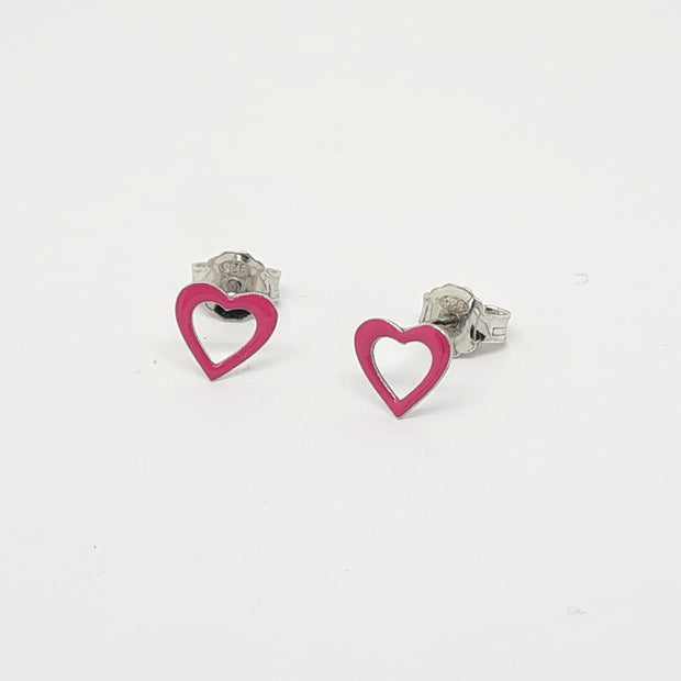 Kids pink Heart earrings 35885