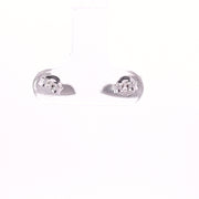 Sterling silver pink converse stud earrings 34723