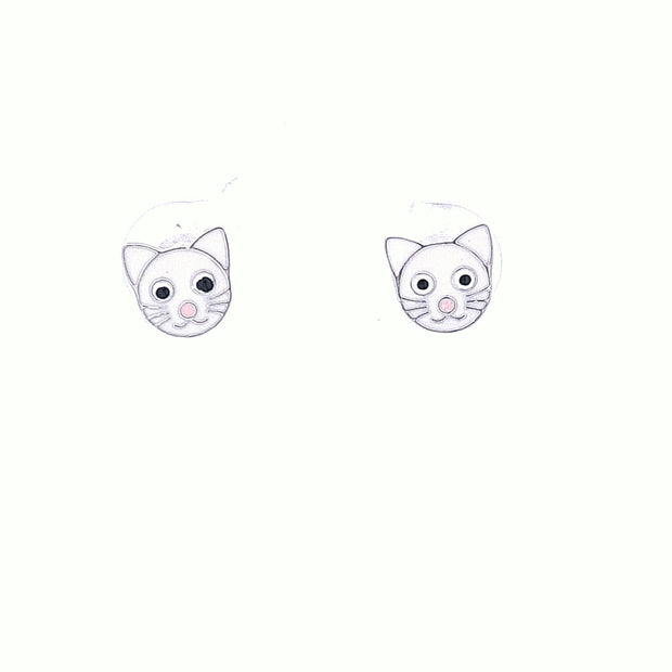 Kids Cat stud earrings 35884