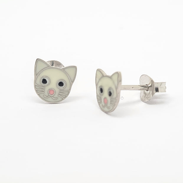 Kids Cat stud earrings 35884