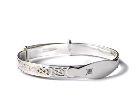 Sterling silver expanding baby bangle 34733