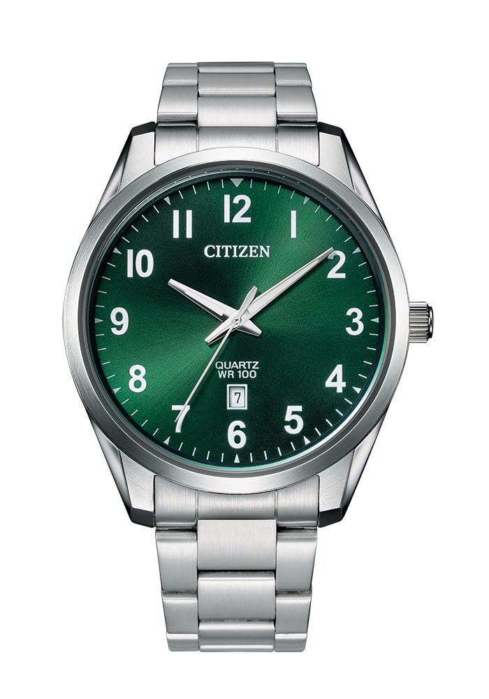 Citizen bi1031-51x Quartz gents watch, Metallic green dial 35050 - Armin Lowe Jewellers