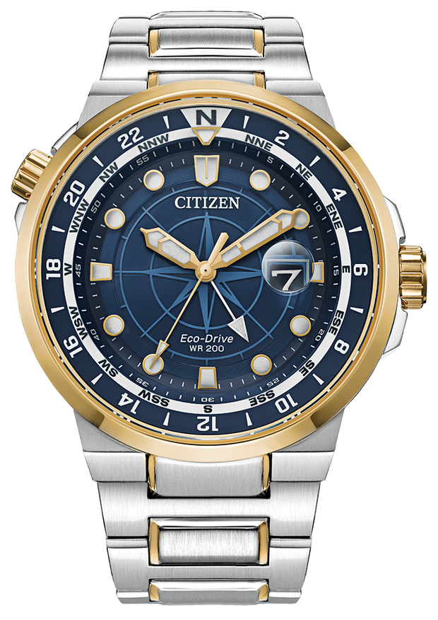 Citizen GMT Endeavour model BJ7144-52L gents eco drive wristwatch 36098