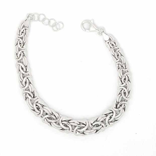 Simply sterling silver  Byzantine bracelet 35923