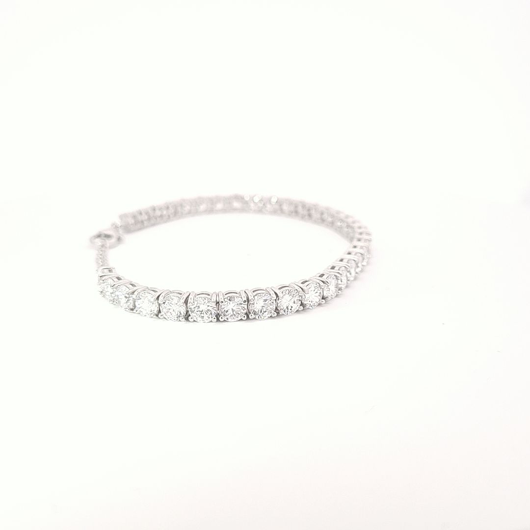 Large CZ Tennis Sterling Silver bracelet 34072 - Armin Lowe Jewellers