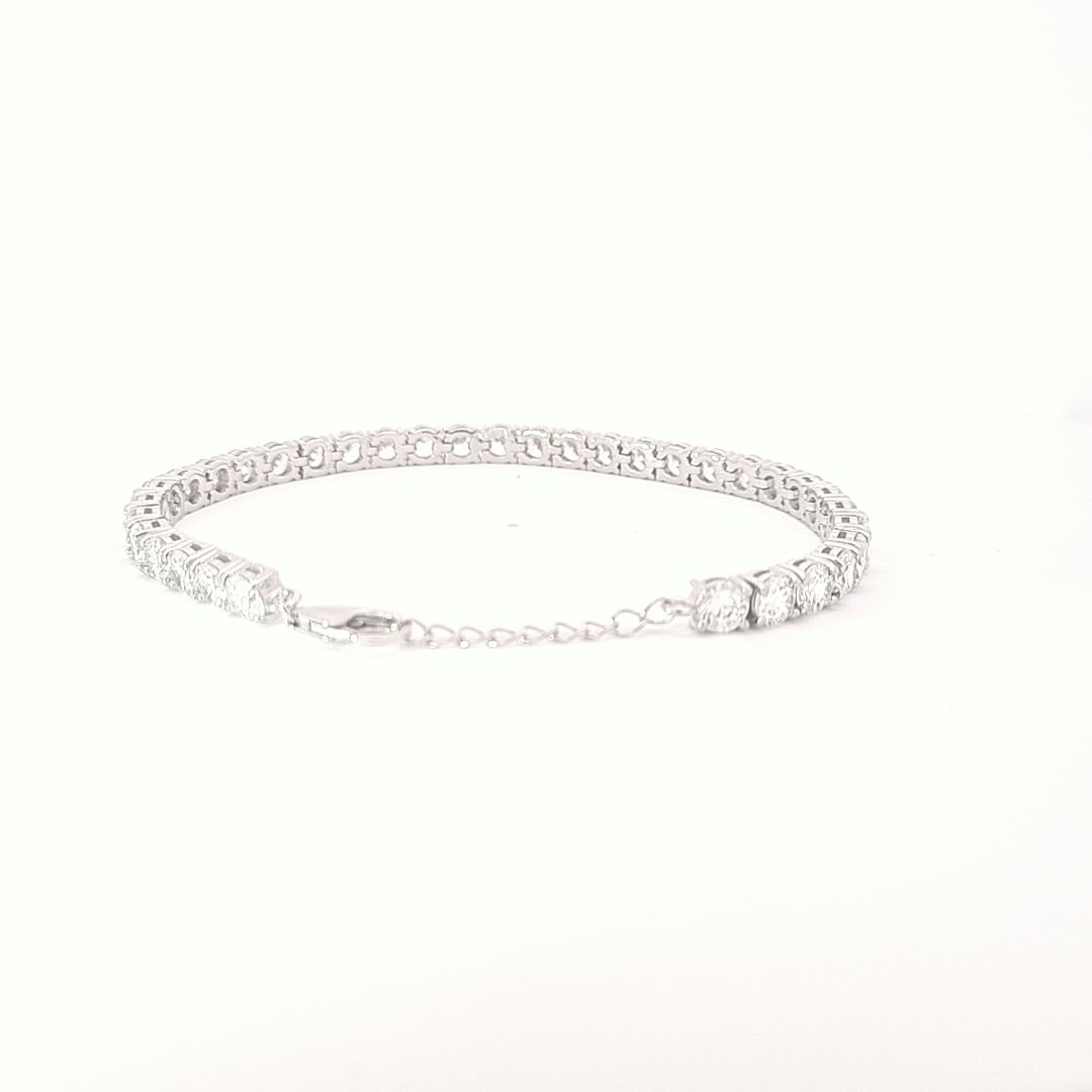 Large CZ Tennis Sterling Silver bracelet 34072 - Armin Lowe Jewellers