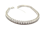 Sterling silver ladies CZ bracelet 35869