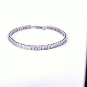 Sterling silver ladies CZ bracelet 35869