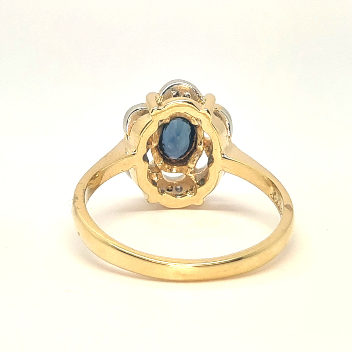 Gold Kanshan Sapphire & Diamond Art Deco ring 35471 - Armin Lowe Jewellers